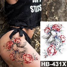 Load image into Gallery viewer, New Big Butterfly Waterproof Temporary Sticker Tattoo Elegant Black Colorful Tattoos Rose For Women Men
