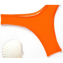 Load image into Gallery viewer, New Bikini Bikini Swimsuit For Women 3 Pieces Set Knot Front Off Shoulder Cover Up with Halter Bikini Sets Bathing Suit Women Swimwear Female Swimsuit Three-pieces Bikini set Halter Bather Bathing Suit Swim Beach Lady
