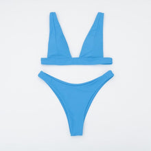 Load image into Gallery viewer, New Bikini Solid Swimsuit Women Swimwear Push Up Bikini Set Bathing Suit Summer Beach Wear Swimming Suit Two Piece Swimsuits Swimming Beachwear For Bathing Suit
