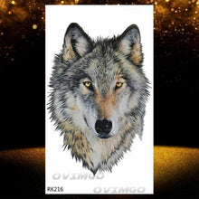 Load image into Gallery viewer, New Black Wolf Forest Sticker Tattoos Temporary Tree Fierce Animal Body Tattoo Luxury Design Custom Tatoos For Mens
