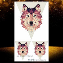 Load image into Gallery viewer, New Black Wolf Forest Sticker Tattoos Temporary Tree Fierce Animal Body Tattoo Luxury Design Custom Tatoos For Mens
