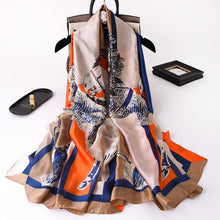 Load image into Gallery viewer, New Brand Designer Luxury  Winter Long Silk Scarf Shawls Wraps Print Cotton Scarf Stylish Head Wraps Scarves Hijabs Neck Scarves Lady Hijab For Female
