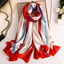 Load image into Gallery viewer, New Brand Designer Luxury  Winter Long Silk Scarf Shawls Wraps Print Cotton Scarf Stylish Head Wraps Scarves Hijabs Neck Scarves Lady Hijab For Female
