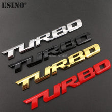 Load image into Gallery viewer, New Car Styling Car Turbo Boost Loading Boosting 3D Metal Chrome Zinc Alloy 3D Emblem Badge Sticker Decal  3D Metal Turbo Car Truck Door Body Side Fender Rear Trunk Adhesive Emblem Badge Decals Auto Accessory
