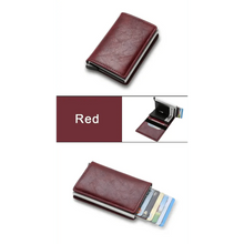 Load image into Gallery viewer, New Carbon Fiber Card Holder Wallets Luxury Men  Black Magic Leather Cool Slim Mini Wallet Small Money Bag Male Purses Magnet Closure Wallet
