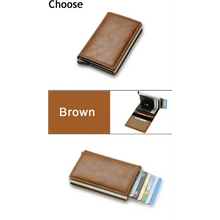 Load image into Gallery viewer, New Carbon Fiber Card Holder Wallets Luxury Men  Black Magic Leather Cool Slim Mini Wallet Small Money Bag Male Purses Magnet Closure Wallet
