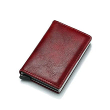 Load image into Gallery viewer, New Carbon Fiber Card Holder Wallets Luxury Men  Black Magic Leather Cool Slim Mini Wallet Small Money Bag Male Purses Magnet Closure Wallet

