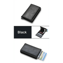 Load image into Gallery viewer, New Carbon Fiber Card Holder Wallets Luxury Men  Black Magic Leather Cool Slim Mini Wallet Small Money Bag Male Purses Magnet Closure Wallet
