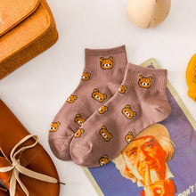 Load image into Gallery viewer, New Cartoon Female Breathable Cotton Socks Cute Bear Lovely Animal Pattern Girl Sock Novelty Combed of Pure Cotton Crew Socks For Men And Women
