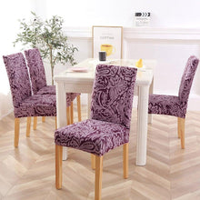 Load image into Gallery viewer, New Chair Covers Spandex Stretch Chair Covers Dining Slipcover Decorative Chair Cover floral For Kitchen Wedding Banquet Hotel Stretch Armless Chair Slipcover for Dining Room Seat Cushion, Spandex Kitchen Parson Chair Protector Cover, Removable &amp; Washable
