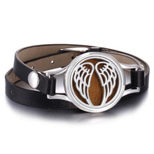 Load image into Gallery viewer, New Charming Bracelet Aromatherapy Essential Oil Diffuser Locket Bracelets Adjustable Genuine Leather Wrap Essential Oil Diffuser Bracelet Valentine's Day Present Aromatherapy For Women
