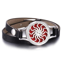 Load image into Gallery viewer, New Charming Bracelet Aromatherapy Essential Oil Diffuser Locket Bracelets Adjustable Genuine Leather Wrap Essential Oil Diffuser Bracelet Valentine's Day Present Aromatherapy For Women
