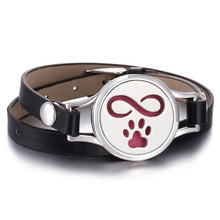 Load image into Gallery viewer, New Charming Bracelet Aromatherapy Essential Oil Diffuser Locket Bracelets Adjustable Genuine Leather Wrap Essential Oil Diffuser Bracelet Valentine's Day Present Aromatherapy For Women
