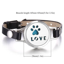 Load image into Gallery viewer, New Charming Bracelet Aromatherapy Essential Oil Diffuser Locket Bracelets Adjustable Genuine Leather Wrap Essential Oil Diffuser Bracelet Valentine's Day Present Aromatherapy For Women
