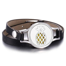 Load image into Gallery viewer, New Charming Bracelet Aromatherapy Essential Oil Diffuser Locket Bracelets Adjustable Genuine Leather Wrap Essential Oil Diffuser Bracelet Valentine's Day Present Aromatherapy For Women
