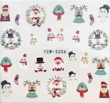 Load image into Gallery viewer, New Christmas Water Decal Nail Art Nail sticker New Year Slider Tattoo Full Cover Santa Claus Snowman Designs Xmas Decals 3D Wave Design Decoration for Women Girls Tape Nail Art Stickers Decal Decoration  Nail Art Accessories Decoration Decal
