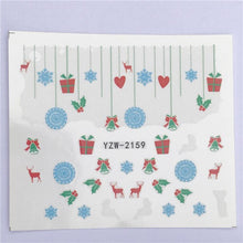 Load image into Gallery viewer, New Christmas Water Decal Nail Art Nail sticker New Year Slider Tattoo Full Cover Santa Claus Snowman Designs Xmas Decals 3D Wave Design Decoration for Women Girls Tape Nail Art Stickers Decal Decoration  Nail Art Accessories Decoration Decal

