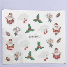 Load image into Gallery viewer, New Christmas Water Decal Nail Art Nail sticker New Year Slider Tattoo Full Cover Santa Claus Snowman Designs Xmas Decals 3D Wave Design Decoration for Women Girls Tape Nail Art Stickers Decal Decoration  Nail Art Accessories Decoration Decal
