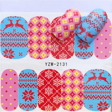 Load image into Gallery viewer, New Christmas Water Decal Nail Art Nail sticker New Year Slider Tattoo Full Cover Santa Claus Snowman Designs Xmas Decals 3D Wave Design Decoration for Women Girls Tape Nail Art Stickers Decal Decoration  Nail Art Accessories Decoration Decal
