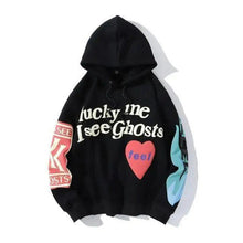 Load image into Gallery viewer, New Cool Printed Hoodies For Men Trendy Stylish Casual Wear For Winter Party Wear  Men Hooded Sweatshirts Lucky Me I See Ghosts Hoodie Hip Hop Street Rapper Unisex Couple Sweatshirt With Novelty Printing for Men Women
