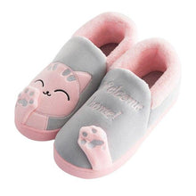 Load image into Gallery viewer, New Couples Cat Women Shoes Non-Slip Soft Warm Man House Slippers Indoor Bedroom Winter Home Slippers Memory Foam Fuzzy Slippers Cute Furry Fleece Slippers With Warm Plush Slip On House Shoes
