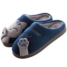 Load image into Gallery viewer, New Couples Cat Women Shoes Non-Slip Soft Warm Man House Slippers Indoor Bedroom Winter Home Slippers Memory Foam Fuzzy Slippers Cute Furry Fleece Slippers With Warm Plush Slip On House Shoes
