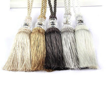 Load image into Gallery viewer, New Crystal Beaded Tassel Curtain Tieback Decorative Curtain Tie Home Decor Cord for Curtains Buckle Rope Room Accessories European Style High-Grade Curtains Tieback Rope Tassel Holdbacks 50cm

