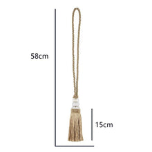 Load image into Gallery viewer, New Crystal Beaded Tassel Curtain Tieback Decorative Curtain Tie Home Decor Cord for Curtains Buckle Rope Room Accessories European Style High-Grade Curtains Tieback Rope Tassel Holdbacks 50cm
