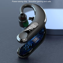 Load image into Gallery viewer, New Digital Display Wireless Single Ear Headset Bluetooth-compatible Earphone 5.2 Long Standby Time LED Power Digital Display Earphone Elegant Design Improved Comfort Long Range Wireless Hands Free Earphone For Drivers Canceling Headphones For Business
