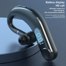 Load image into Gallery viewer, New Digital Display Wireless Single Ear Headset Bluetooth-compatible Earphone 5.2 Long Standby Time LED Power Digital Display Earphone Elegant Design Improved Comfort Long Range Wireless Hands Free Earphone For Drivers Canceling Headphones For Business
