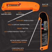 Load image into Gallery viewer, New Digital Kitchen Food Thermometer For Meat Water Milk Cooking Food Probe BBQ Electronic Oven Thermometer Food Thermometer Waterproof Probe With Backlit Sensing Kitchen Cooking Food Thermometer For Meat Water Milk Cooking Food BBQ  Kitchen Tools
