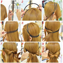 Load image into Gallery viewer, New Double Root Hair Hoop Head Band Adjustable Hair Clips Women Hoop Elastic Rubber Bands Ring Hair Styling Tools Hair Braider For Women Hair Styling
