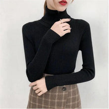 Load image into Gallery viewer, New Elegance Autumn/Winter Knitted Jumper Tops Turtleneck Pullovers Casual Sweaters Women Shirt Long Sleeve Tight Sweater Girls
