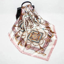 Load image into Gallery viewer, New Elegance Fashionable Scarves for Women Shawl Print Silk Satin Hijab Scarf Female Bandana 90*90cm Luxury Square Shawls Scarfs For Ladies
