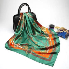 Load image into Gallery viewer, New Elegance Fashionable Scarves for Women Shawl Print Silk Satin Hijab Scarf Female Bandana 90*90cm Luxury Square Shawls Scarfs For Ladies
