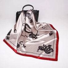 Load image into Gallery viewer, New Elegance Fashionable Scarves for Women Shawl Print Silk Satin Hijab Scarf Female Bandana 90*90cm Luxury Square Shawls Scarfs For Ladies
