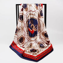 Load image into Gallery viewer, New Elegance Fashionable Scarves for Women Shawl Print Silk Satin Hijab Scarf Female Bandana 90*90cm Luxury Square Shawls Scarfs For Ladies
