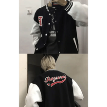Load image into Gallery viewer, New Elegance Spring Autumn Coat Baseball Bomber Jacket Loose Letter R Men Women Couples Tops Plus Size Jackets Streetwear
