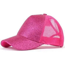 Load image into Gallery viewer, New Elegant Glitter Ponytail Baseball Caps Sequins Shining High Quality Fashionable Cap For Womens Messy Bun Adjustable Snapback Hip Hop Hat
