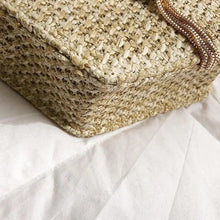 Load image into Gallery viewer, New Famous Mulit Style Straw+leather Handba For Women And Girls  New Fashion Summer Bag Handmade Woven Beach Circle Shoulder Bag

