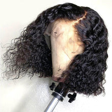 Load image into Gallery viewer, New Fashion Brazilian Curly Bob Wig Human Hair Lace Wigs For Women Short Side Part Curly Human Hair Wig Lace Wigs For Black Women Gifts for Girlfriends
