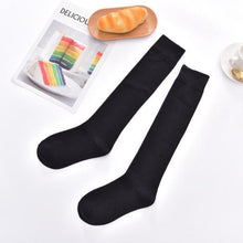 Load image into Gallery viewer, New Fashion Cotton Ladies Knee High Solid Color Socks Student Socks School Party Street Wear Dancing Socks High Quality Cotton Knee High Socks For Women

