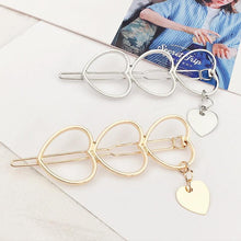 Load image into Gallery viewer, New Fashion Girl Love Five-pointed Star Alloy Clip Bangs Clip Adult Simple Hollow Crystal Hairpin Hair Clip Metal Alloy Barrettes Hair Accessories for Party Wedding
