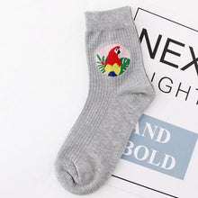Load image into Gallery viewer, New Fashion Owl Bird Parrot Pattern Jacquard Socks Unisex Cute Animals Socks Harajuku Kawaii Design Art Combed Out Of Pure Cotton Crew Socks For Men And Women
