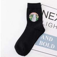 Load image into Gallery viewer, New Fashion Owl Bird Parrot Pattern Jacquard Socks Unisex Cute Animals Socks Harajuku Kawaii Design Art Combed Out Of Pure Cotton Crew Socks For Men And Women
