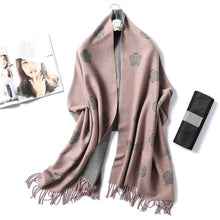 Load image into Gallery viewer, New Fashion Winter Soft Thick Warm Colorful Cashmere Scarf Elegant Escharpe Shawls Scarf Shawls Wraps Lightweight Lady Solid Scarves Fashion Tassels Blanket For Women
