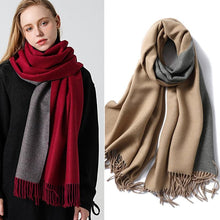 Load image into Gallery viewer, New Fashion Winter Soft Thick Warm Colorful Cashmere Scarf Elegant Escharpe Shawls Scarf Shawls Wraps Lightweight Lady Solid Scarves Fashion Tassels Blanket For Women
