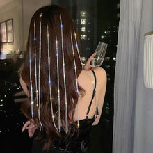 Load image into Gallery viewer, New Flashing Diamond Chain Hairpin Braided Hair Headdress Tassel Hairpin High Sense Temperament Dirty Braided Hairband Gorgeous Hair Accessories For Women
