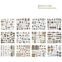 Load image into Gallery viewer, New Geometric Letter Nail Sticker Water Slider Winter Decal Christmas New Year Gift Nail Slider Temporary Tattoos Women Nail Art Stickers Water Transfer Decals Design Nail Art Supplies Manicure Acrylic Nail Foil Stencils Decorations
