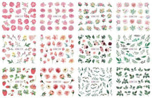 Load image into Gallery viewer, New Geometric Letter Nail Sticker Water Slider Winter Decal Christmas New Year Gift Nail Slider Temporary Tattoos Women Nail Art Stickers Water Transfer Decals Design Nail Art Supplies Manicure Acrylic Nail Foil Stencils Decorations

